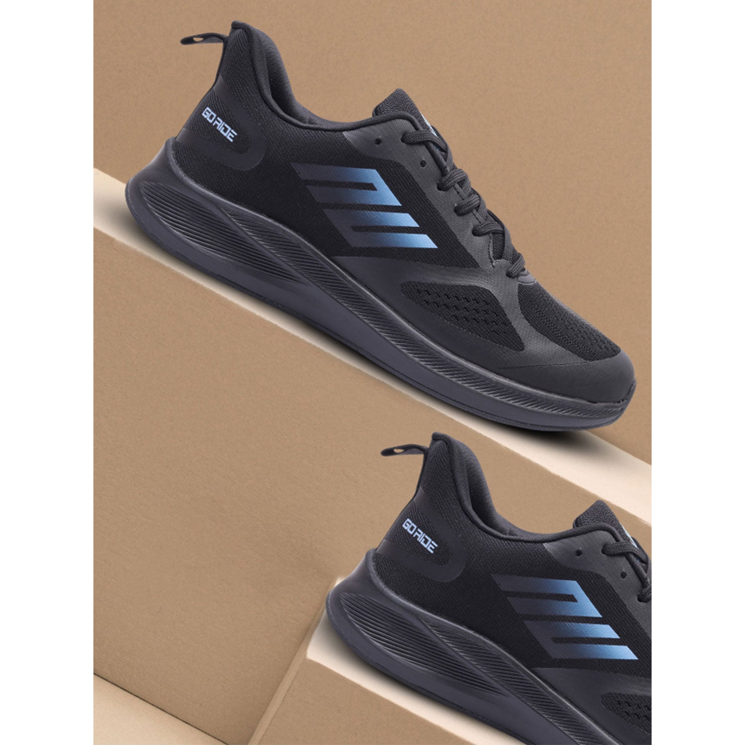 Black Branded Sports Shoes For Men