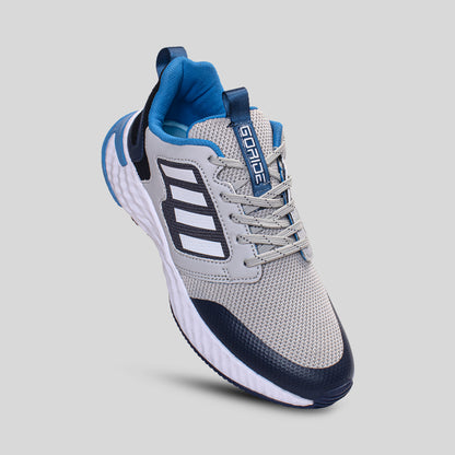 Grey lightweight running shoes for men