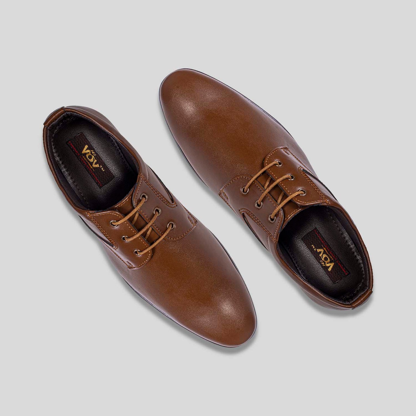 tan casual formal shoes for men 8013