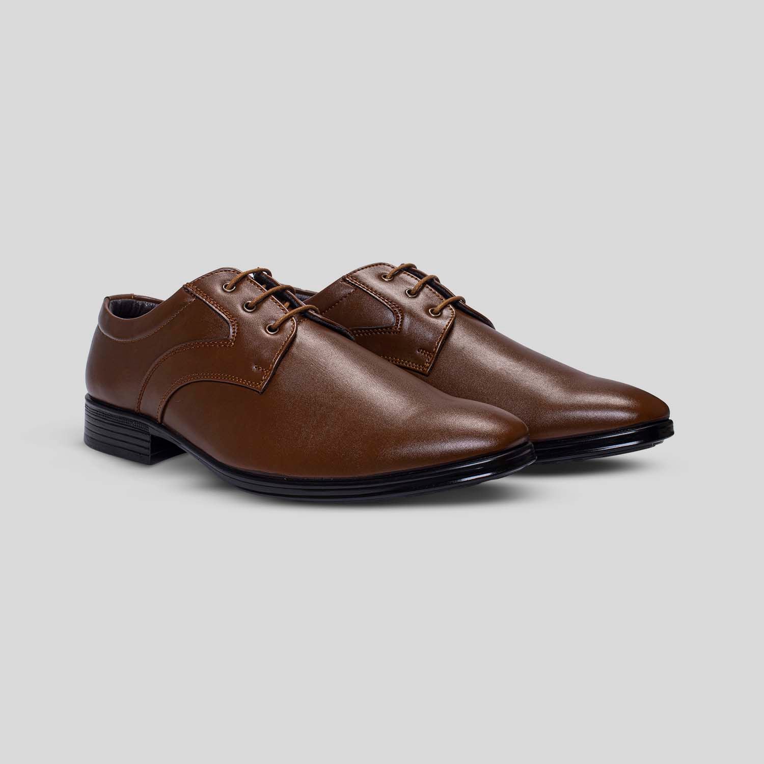 tan stylish formal shoes for men 8013