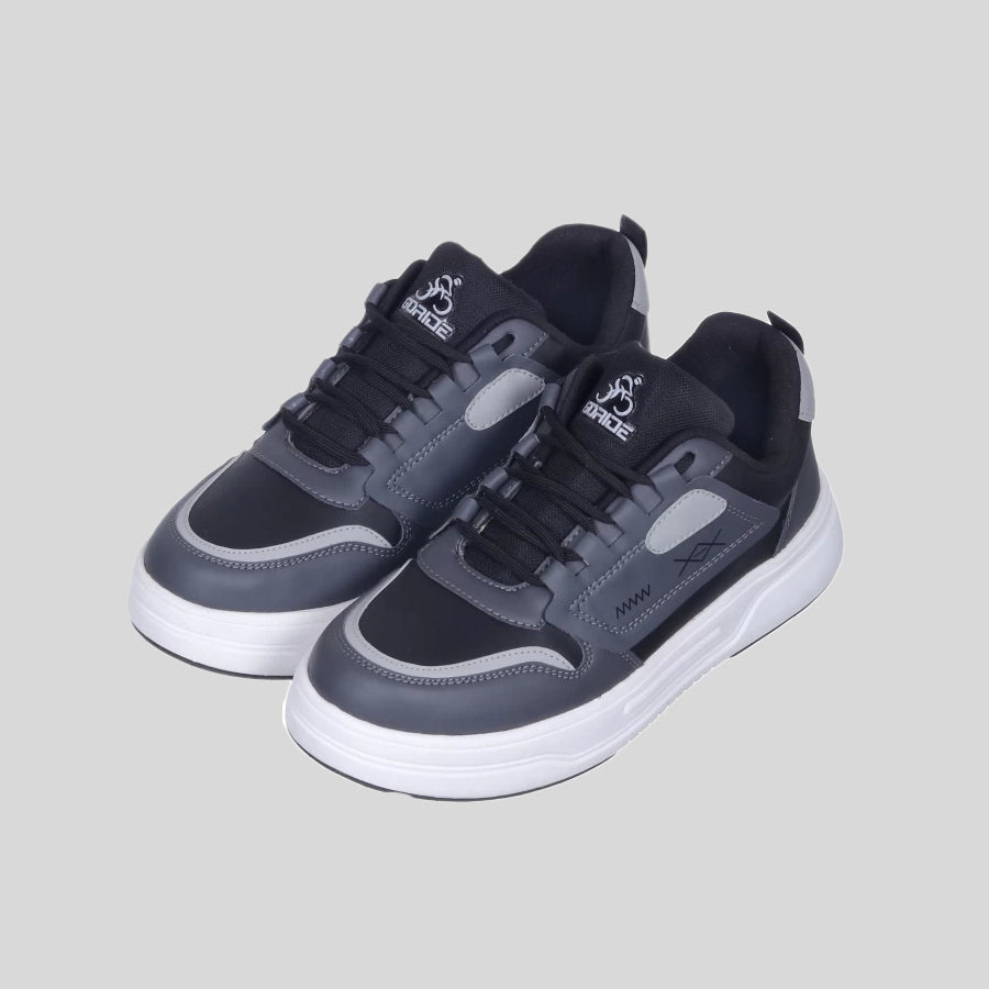 trendy sneakers for men black grey