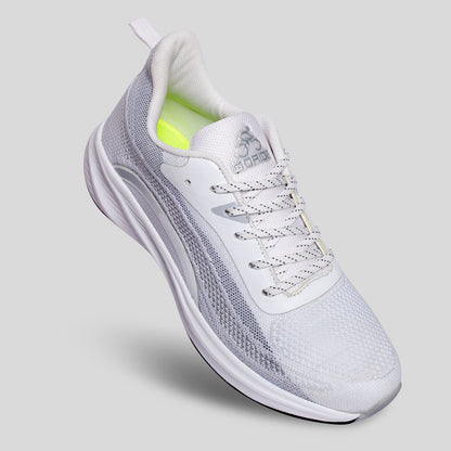 White new running shoes for men